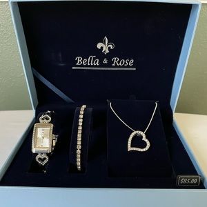 Bella & Rose Silver Watch Set